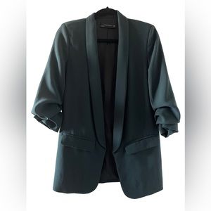 Zara Blazer with Tuxedo Collar and Rolled Sleeves